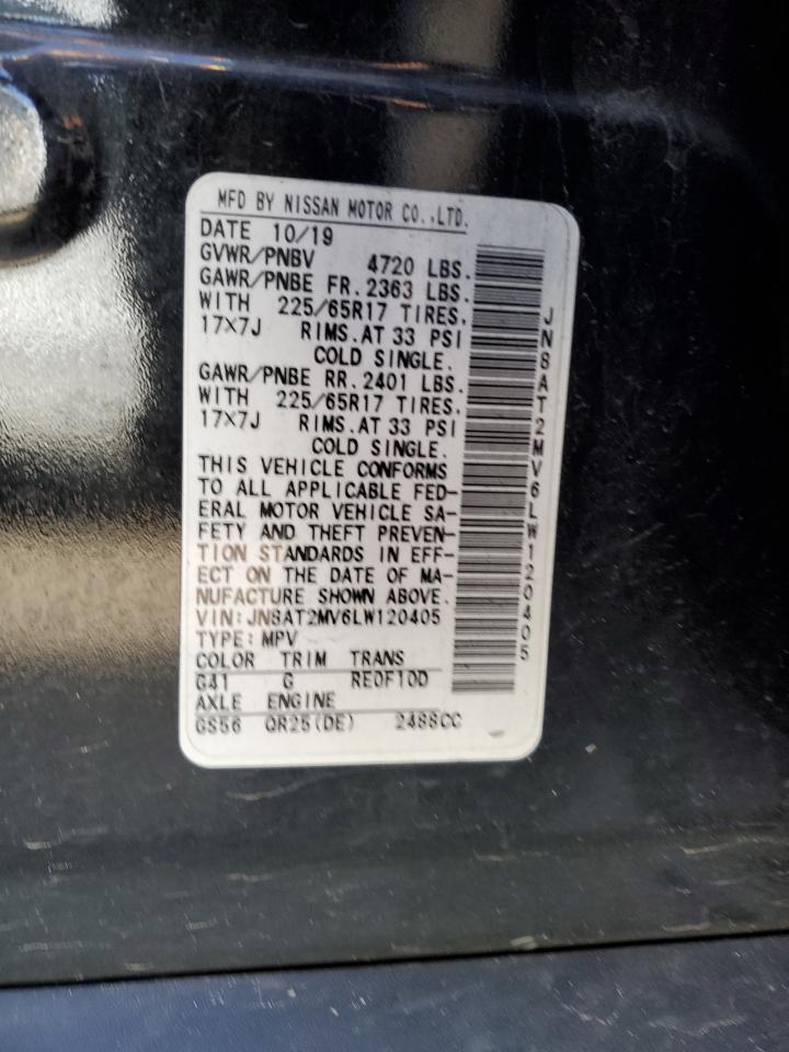 JN8AT2MV6LW120405 NISSAN ROGUE 2020