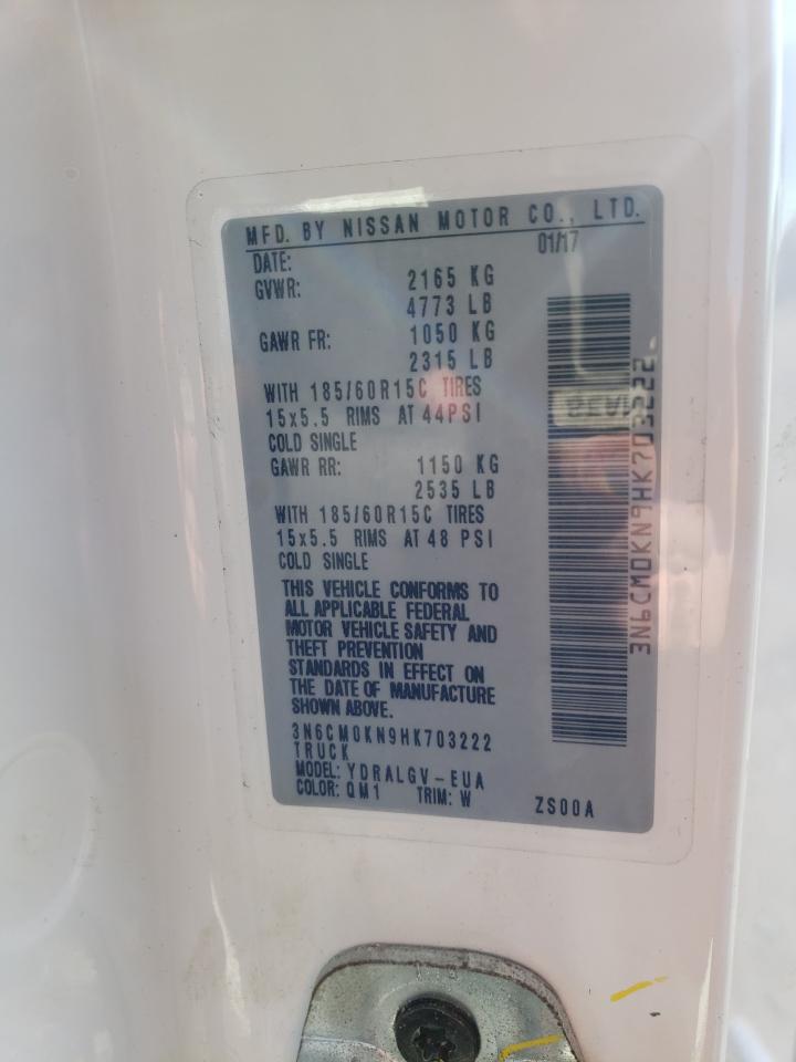 3N6CM0KN9HK703222 NISSAN NV 2017