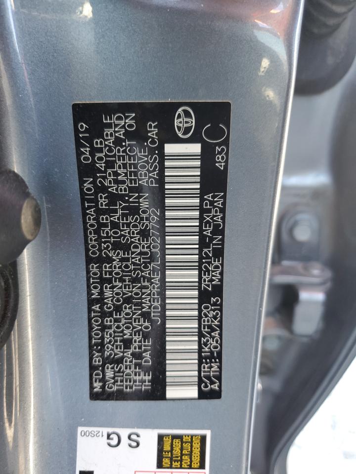 JTDEPRAE7LJ027792 TOYOTA COROLLA 2020