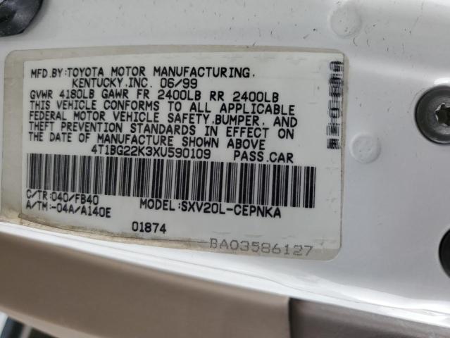1999 Toyota Camry Ce VIN: 4T1BG22K3XU590109 Lot: 44527354