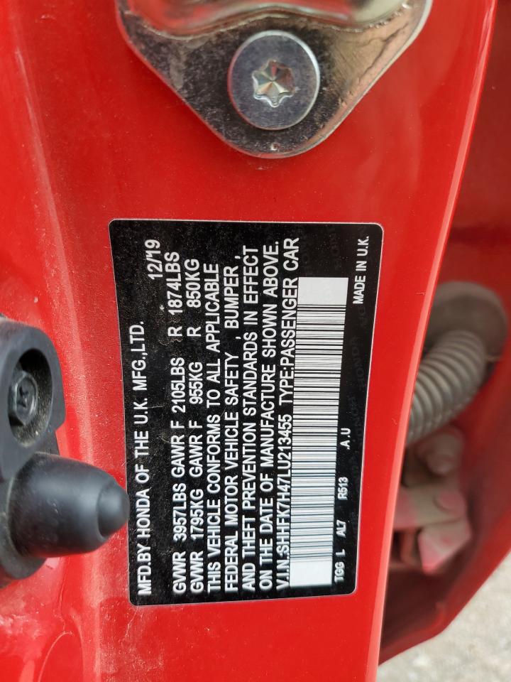 SHHFK7H47LU213455 HONDA CIVIC 2020