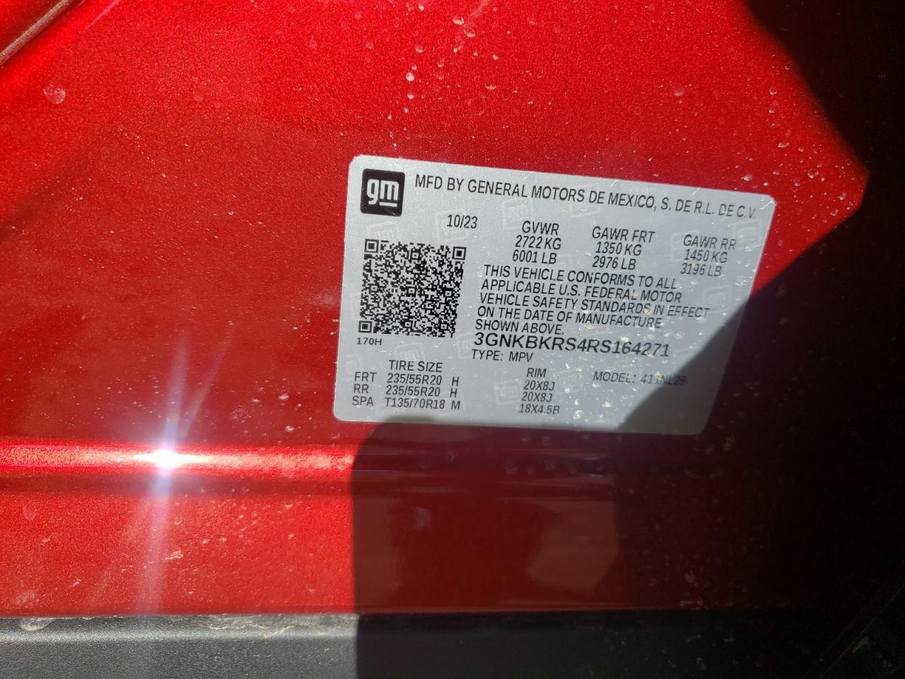 3GNKBKRS4RS164271 CHEVROLET BLAZER 2024