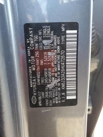 2017 HYUNDAI TUCSON LIM KM8J33A26HU472670
