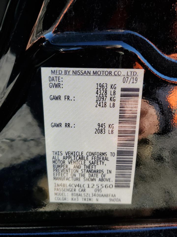 1N4BL4CV4LC125560 NISSAN ALTIMA 2020