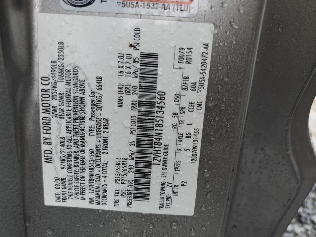 2008 Ford Mustang VIN: 1ZVHT84N185134560 Lot: 39216099