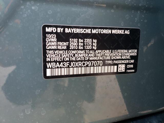 2024 BMW 530 I WBA43FJ0XRCP97070