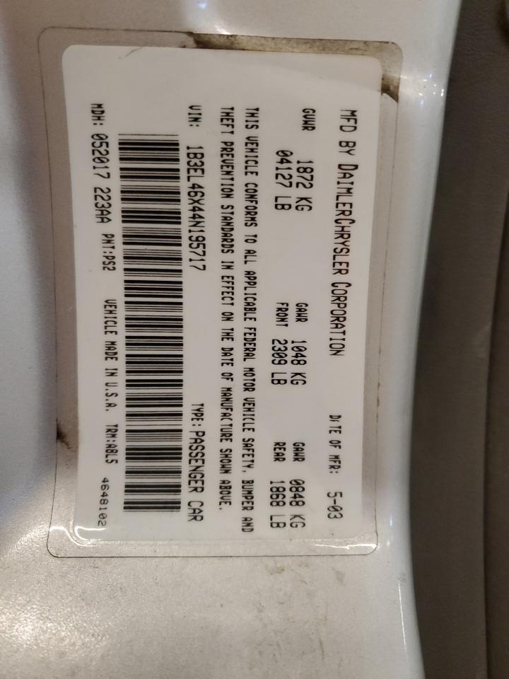 1B3EL46X44N195717 2004 Dodge Stratus Sxt