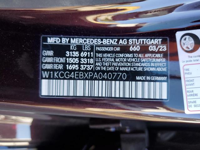 2023 MERCEDES-BENZ EQS SEDAN - W1KCG4EBXPA040770