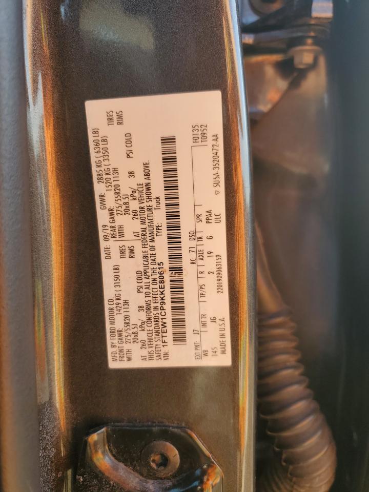 1FTEW1CP9KKE80615 FORD F-150 2019