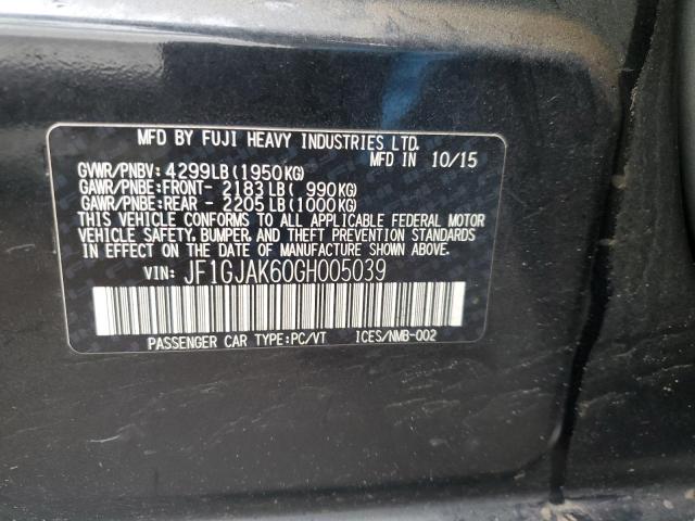 2016 SUBARU IMPREZA LI - JF1GJAK60GH005039