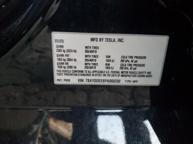 2023 TESLA MODEL Y 7SAYGDEE8PA068200