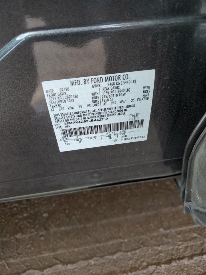 2FMPK4G99LBA62239 FORD EDGE 2020