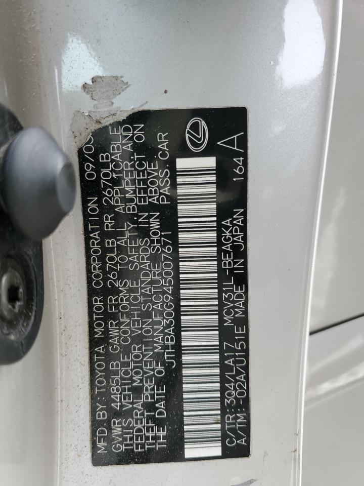 JTHBA30G945007671 2004 Lexus Es 330