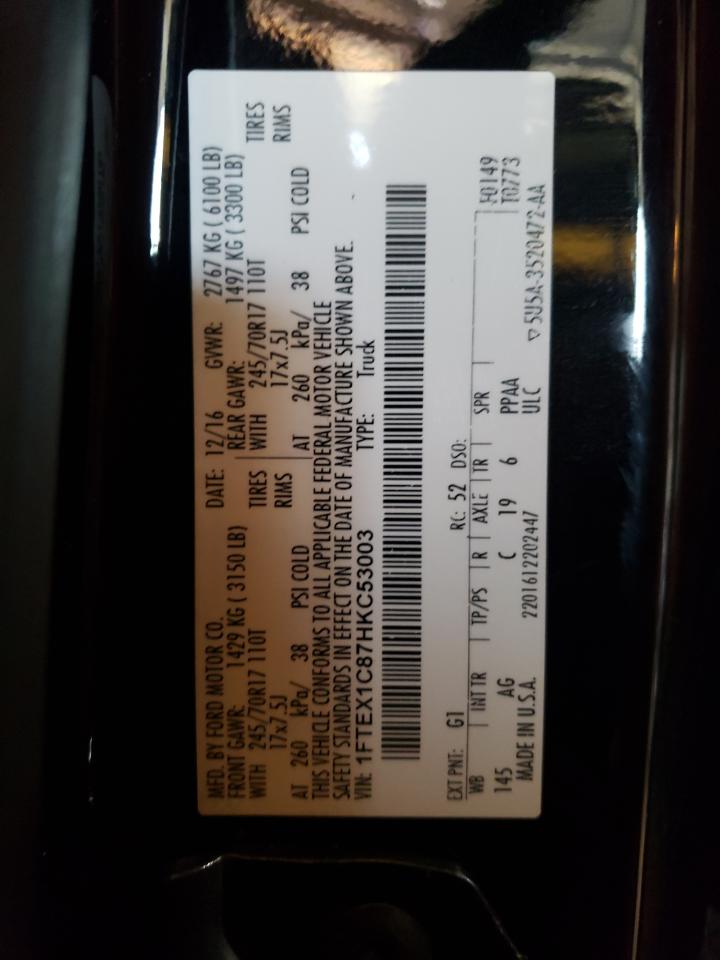 1FTEX1C87HKC53003 FORD F-150 2017