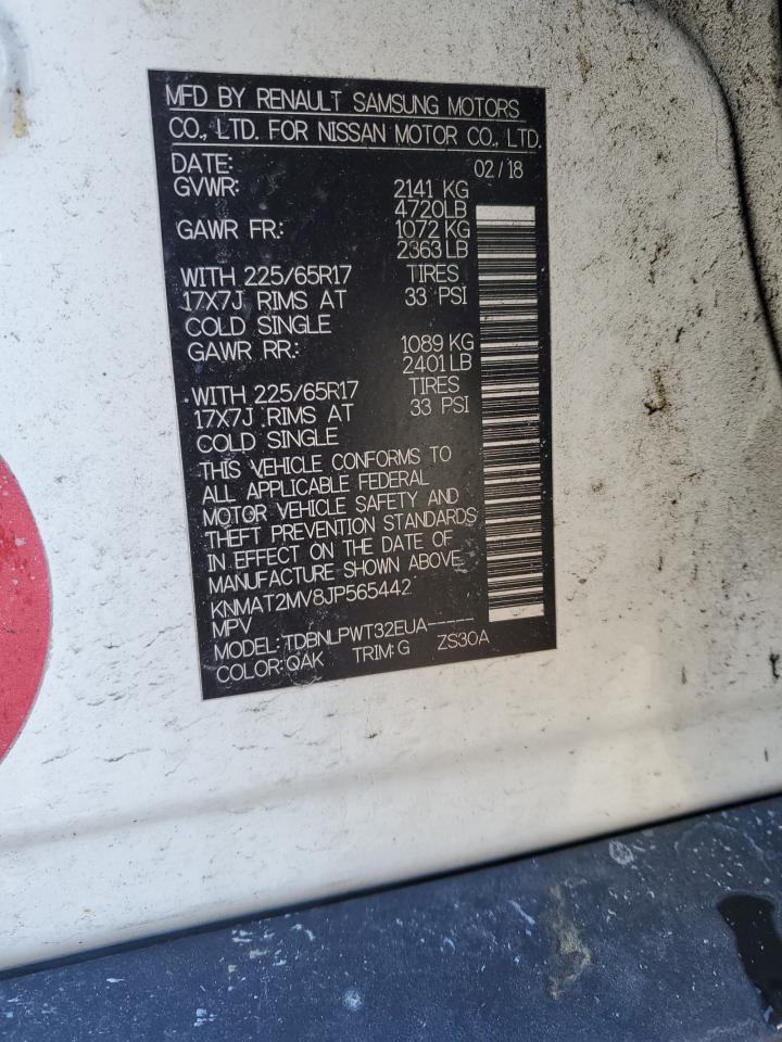 KNMAT2MV8JP565442 NISSAN ROGUE 2018