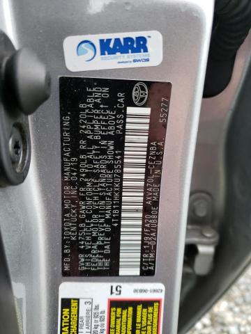 2019 TOYOTA CAMRY L 4T1B11HKXKU785541