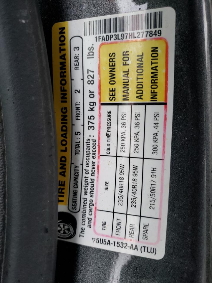 1FADP3L97HL277849 FORD FOCUS 2017
