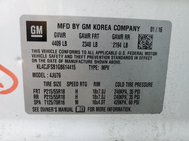 2016 BUICK ENCORE CON - KL4CJFSB1GB614415
