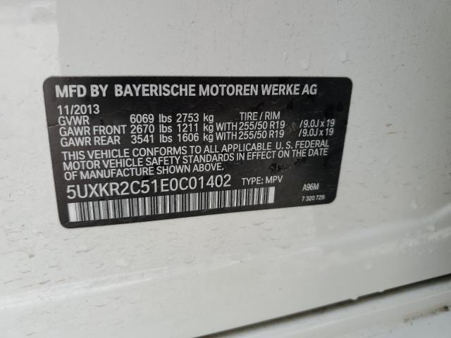 VIN 5UXKR2C51E0C01402 2014 BMW X5, Sdrive35I no.13