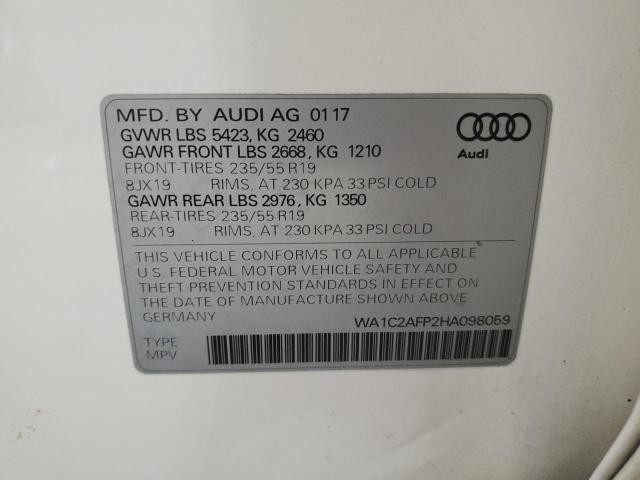 VIN WA1C2AFP2HA098059 2017 Audi Q5, Premium no.13