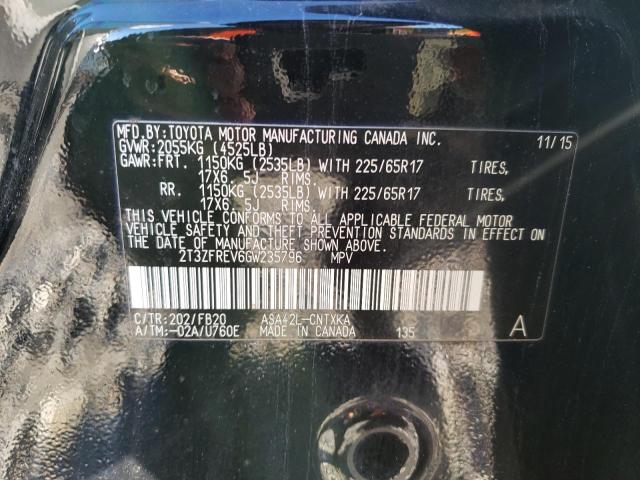 2016 TOYOTA RAV4 LE 2T3ZFREV6GW235796