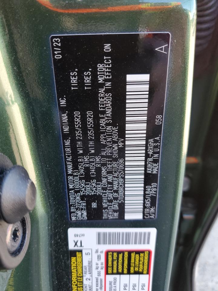 5TDXBRCH9PS570696 TOYOTA HIGHLANDER 2023