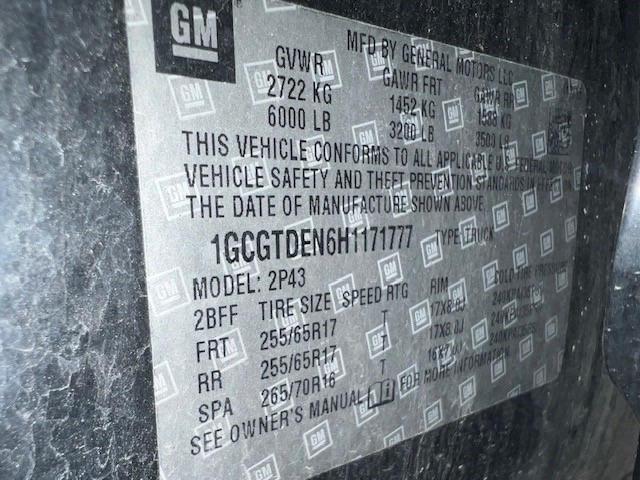 2017 CHEVROLET COLORADO Z - 1GCGTDEN6H1171777