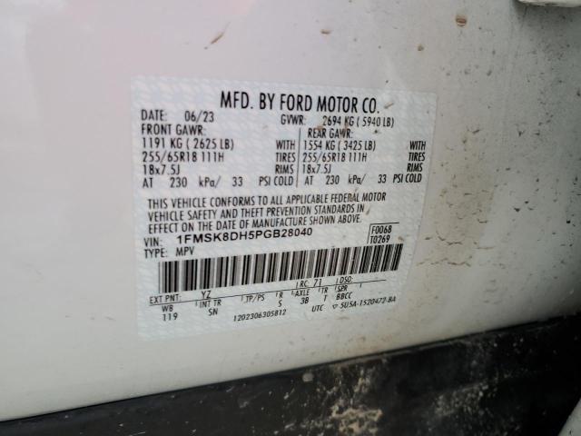 2023 FORD EXPLORER X - 1FMSK8DH5PGB28040