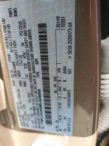 2021 Ford Escape Se VIN: 1FMCU0G66MUA08688 Lot: 42228184