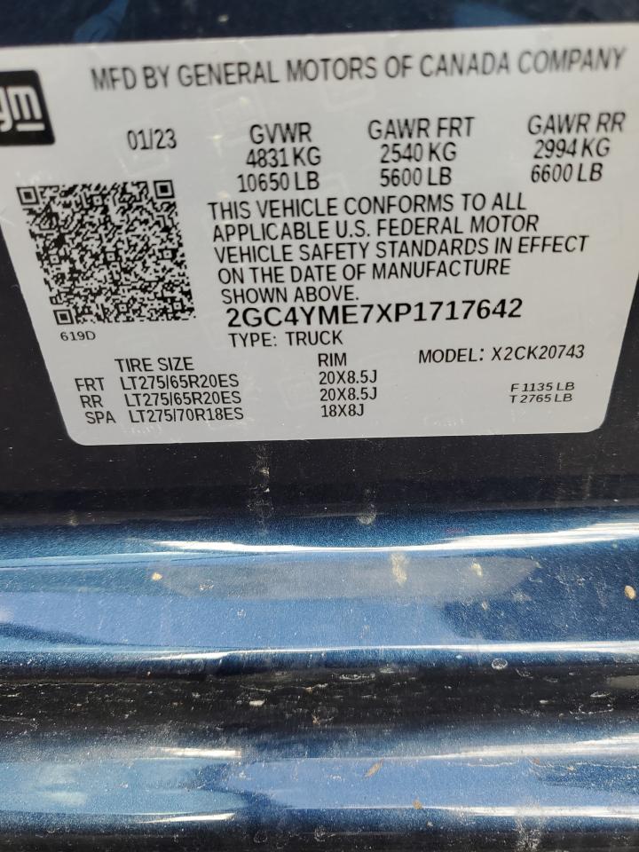 2GC4YME7XP1717642 CHEVROLET ALL Models 2023