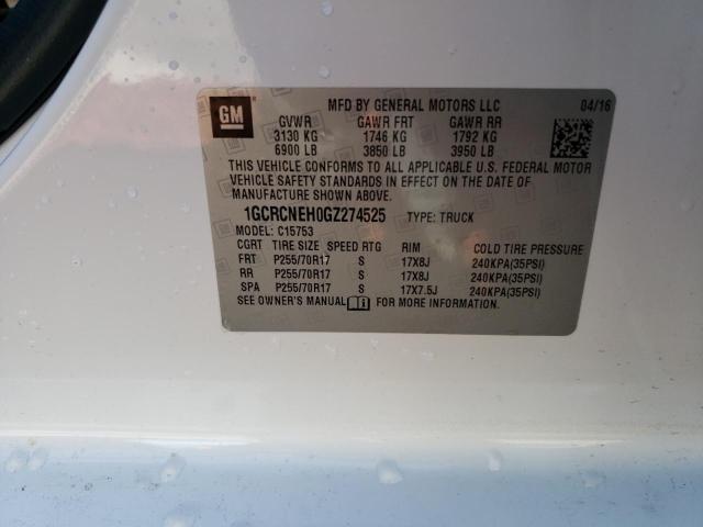 2016 CHEVROLET SILVERADO 1GCRCNEH0GZ274525