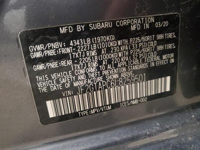 2020 SUBARU CROSSTREK JF2GTAPC6L8259501