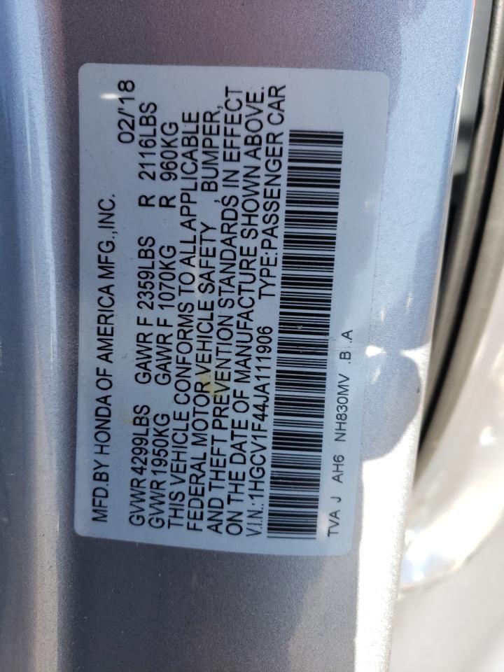 1HGCV1F44JA111906 HONDA ACCORD 2018