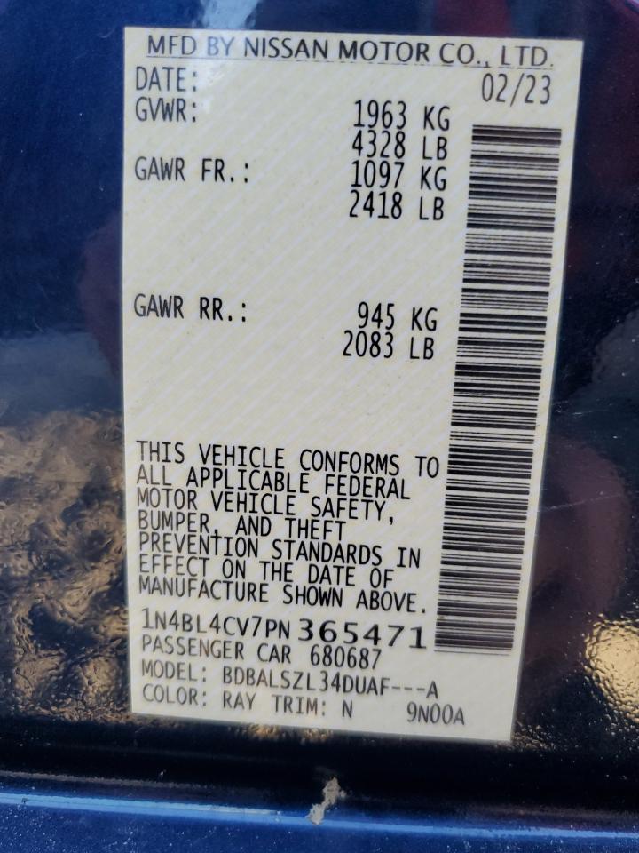 1N4BL4CV7PN365471 NISSAN ALTIMA 2023
