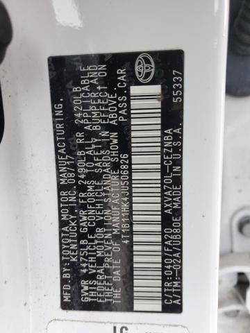 2018 TOYOTA CAMRY L 4T1B11HK4JU506826