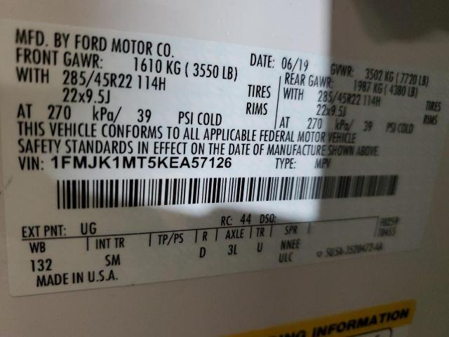 2019 FORD EXPEDITION 1FMJK1MT5KEA57126