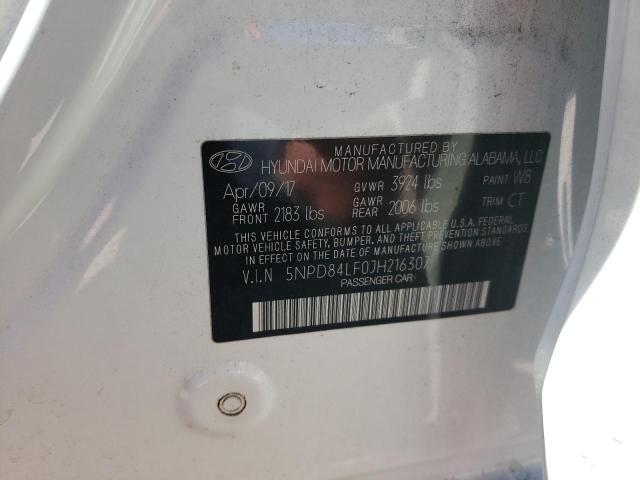 2018 HYUNDAI ELANTRA SE 5NPD84LF0JH216307