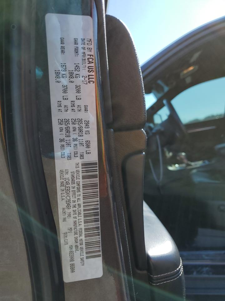 1C4RJEBGXHC793460 2017 Jeep Grand Cherokee Limited