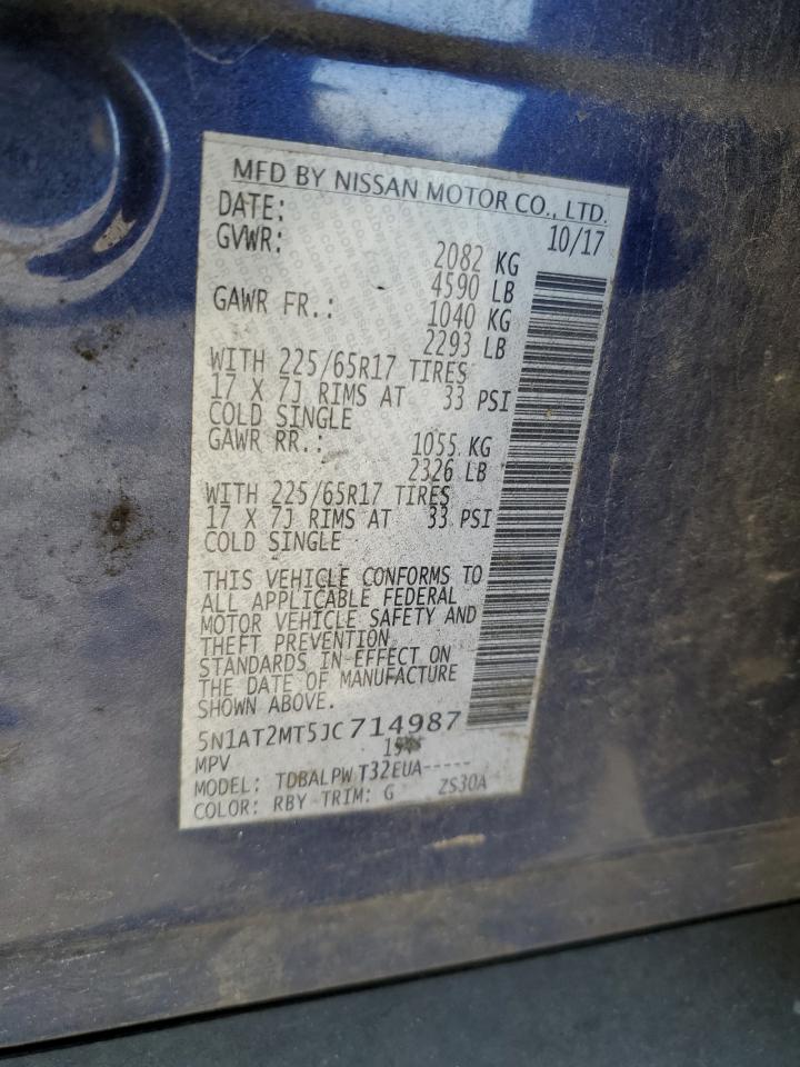 5N1AT2MT5JC714987 NISSAN ROGUE 2018