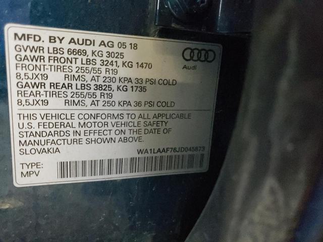 VIN WA1LAAF76JD045873 2018 Audi Q7, Premium Plus no.13