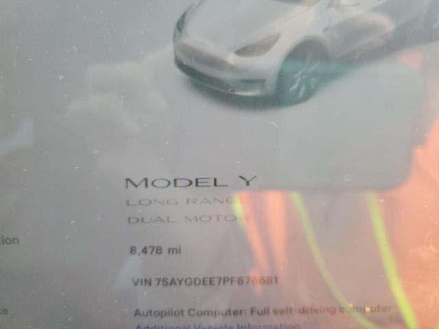 2023 TESLA MODEL Y 7SAYGDEE7PF676681