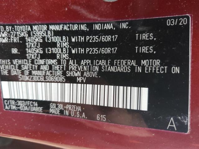 2020 TOYOTA SIENNA LE - 5TDKZ3DC6LS069085