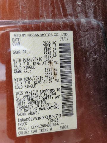 2018 NISSAN FRONTIER S 1N6AD0EV5JN708579