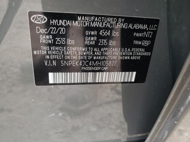 2021 Hyundai Sonata N Line VIN: 5NPEK4JC4MH105827 Lot: 41220864