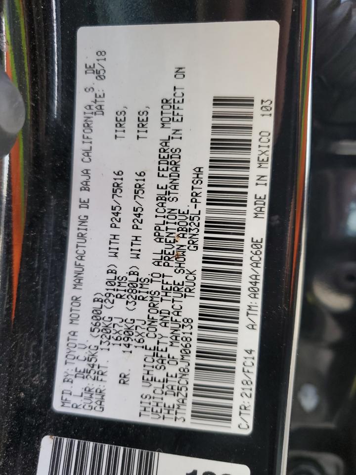 3TMAZ5CN8JM068138 TOYOTA TACOMA 2018