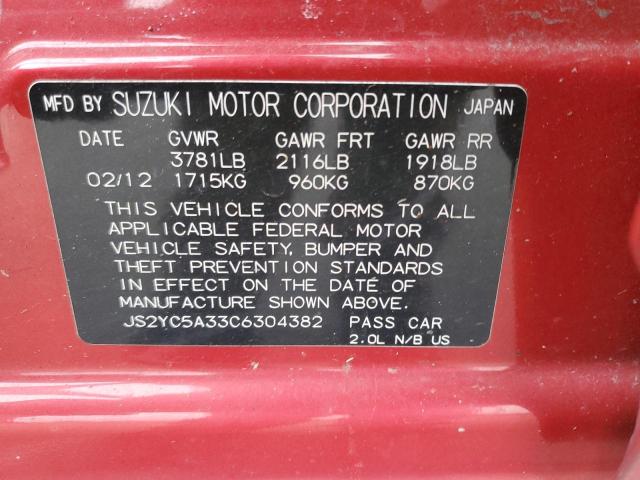 Lot #2486659924 2012 SUZUKI SX4 LE salvage car