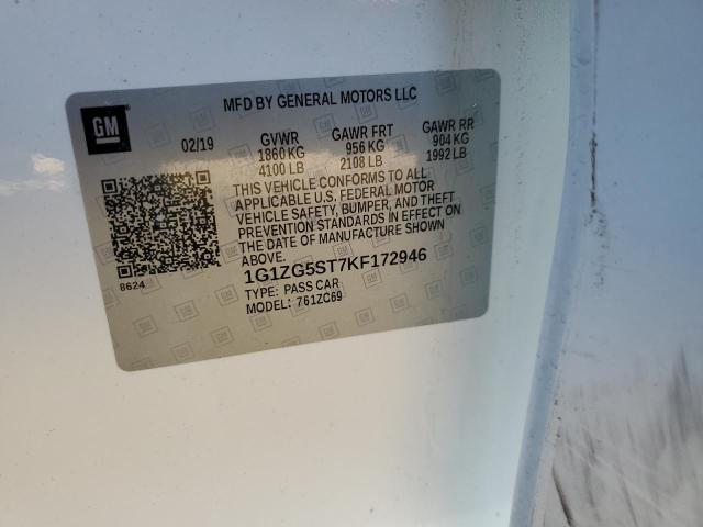 2019 CHEVROLET MALIBU RS - 1G1ZG5ST7KF172946