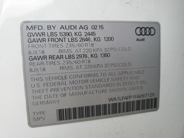 WA1LFAFP1FA097129 2015 AUDI Q5, photo no. 12