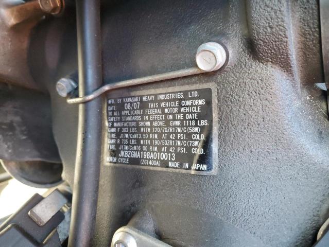 2008 KAWASAKI ZG1400 A - JKBZGNA198A010013