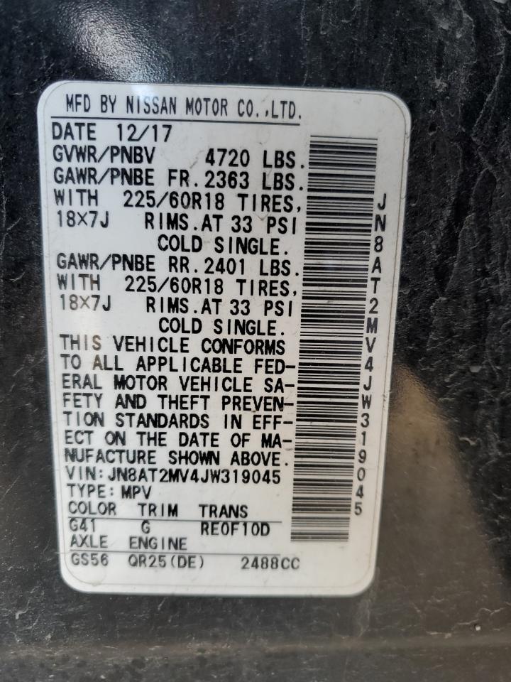 JN8AT2MV4JW319045 NISSAN ROGUE 2018